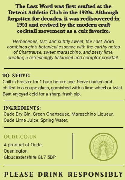 Oude Last Word Cocktail 100ml